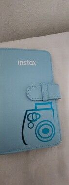instax Light Blue Camera Print Album with Snap Closure